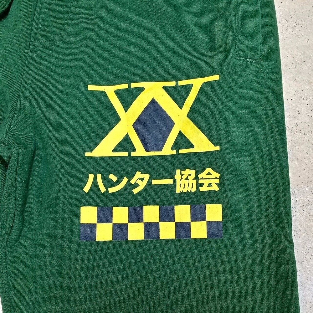 HUNTER X HUNTER Hot Topic Manga Anime Green Jogger Sweatpants - Size Medium - Picture 2 of 6